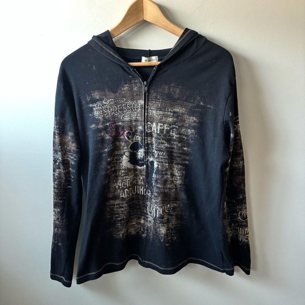 Y2K Cactus Black and Brown Graphic Hoodie